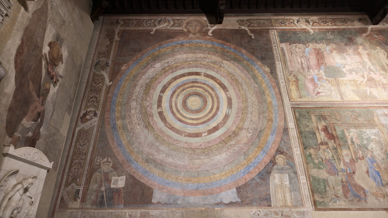 Affresco della Cosmografia teologica di Piero di Puccio nel Camposanto di Pisa